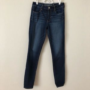American Eagle Hi Rise Jeggings Blue 6 Regular